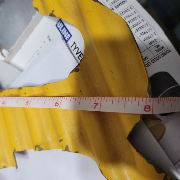 EAT Metal Kitchen Sign wall hanging deco, yellow, 17" - Picture 8 of 8